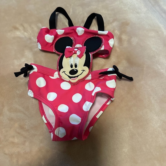 Disney Baby Minnie Mouse One Piece Infant Swimsuit Size 3 Months - Picture 10 of 11